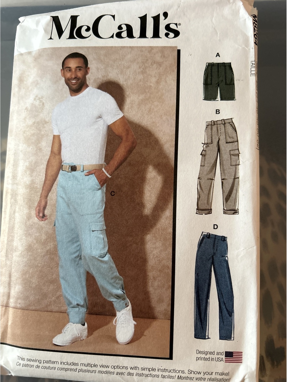 McCall's M8264 Men's Shorts and Pants Sewing Pattern Size BB (44-52)